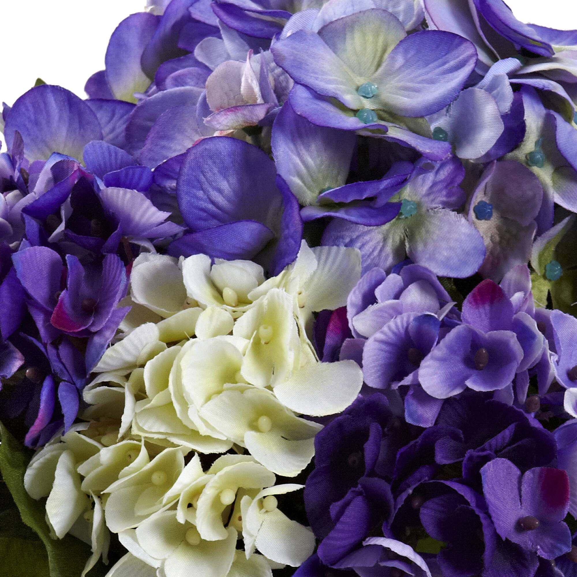 11" Mixed Hydrangea Arrangement in Vase